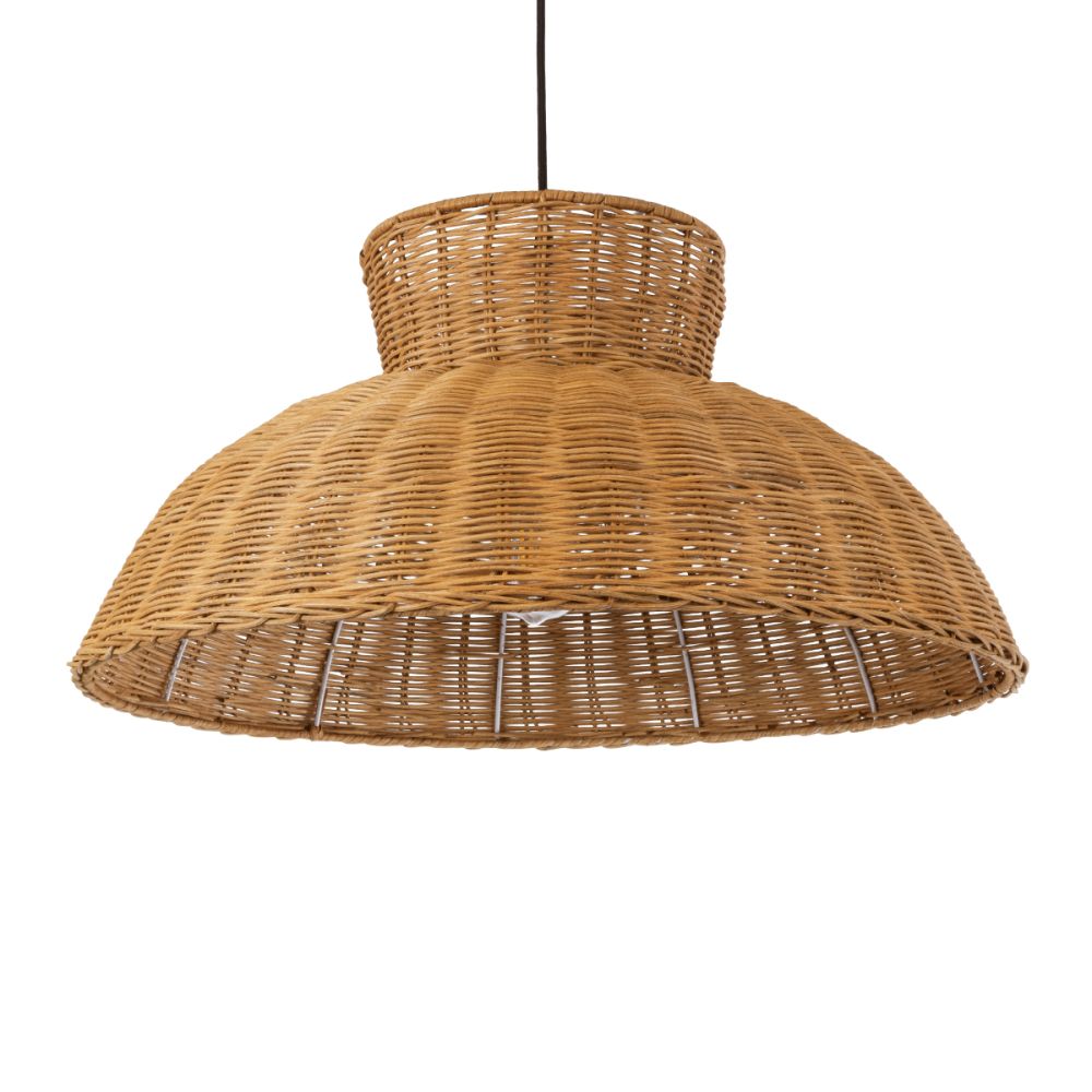 GLOBOSTAR® MALABO 02328 Boho Κρεμαστό Φωτιστικό Οροφής με Ντουί 1 x E27 AC 220-240V IP20 - Καφέ - Μ60 x Π60 x Υ31cm
