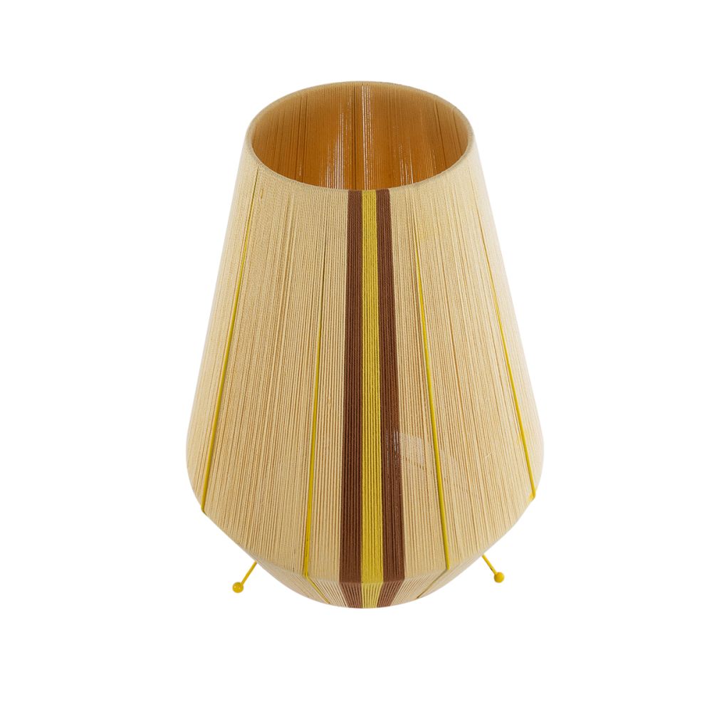 GLOBOSTAR® SALERNO 02331 Boho Επιδαπέδιο Φωτιστικό με Ντουί 1 x E27 AC 220-240V IP20 - Μπεζ & Καφε - Μ50 x Π50 x Υ70cm