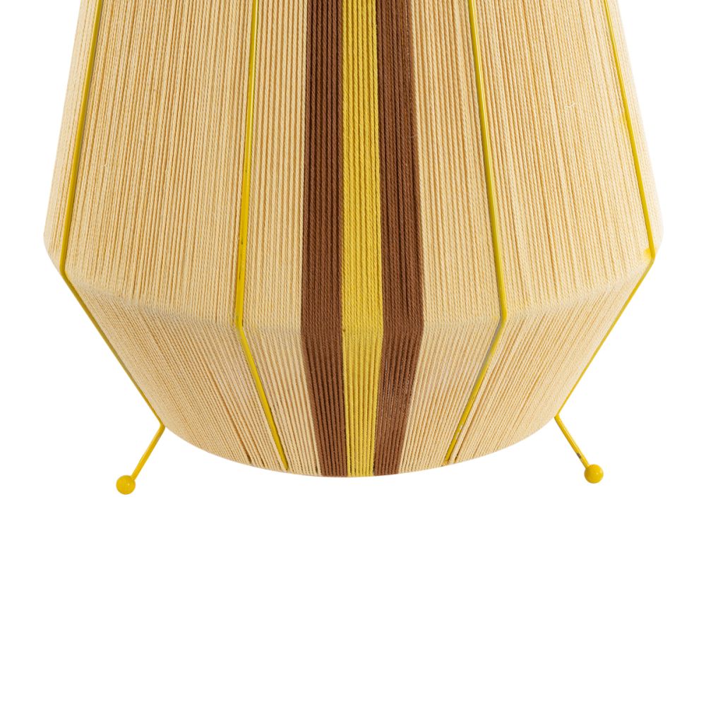 GLOBOSTAR® SALERNO 02331 Boho Επιδαπέδιο Φωτιστικό με Ντουί 1 x E27 AC 220-240V IP20 - Μπεζ & Καφε - Μ50 x Π50 x Υ70cm