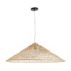GLOBOSTAR® KAIA 02347 Boho Κρεμαστό Φωτιστικό Οροφής με Ντουί 1 x E27 AC 220-240V IP20 - Μπεζ - Μ80 x Π80 x Υ26cm
