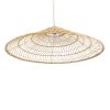 GLOBOSTAR® KAIA 02348 Boho Κρεμαστό Φωτιστικό Οροφής με Ντουί 1 x E27 AC 220-240V IP20 - Μπεζ - Μ100 x Π100 x Υ30cm