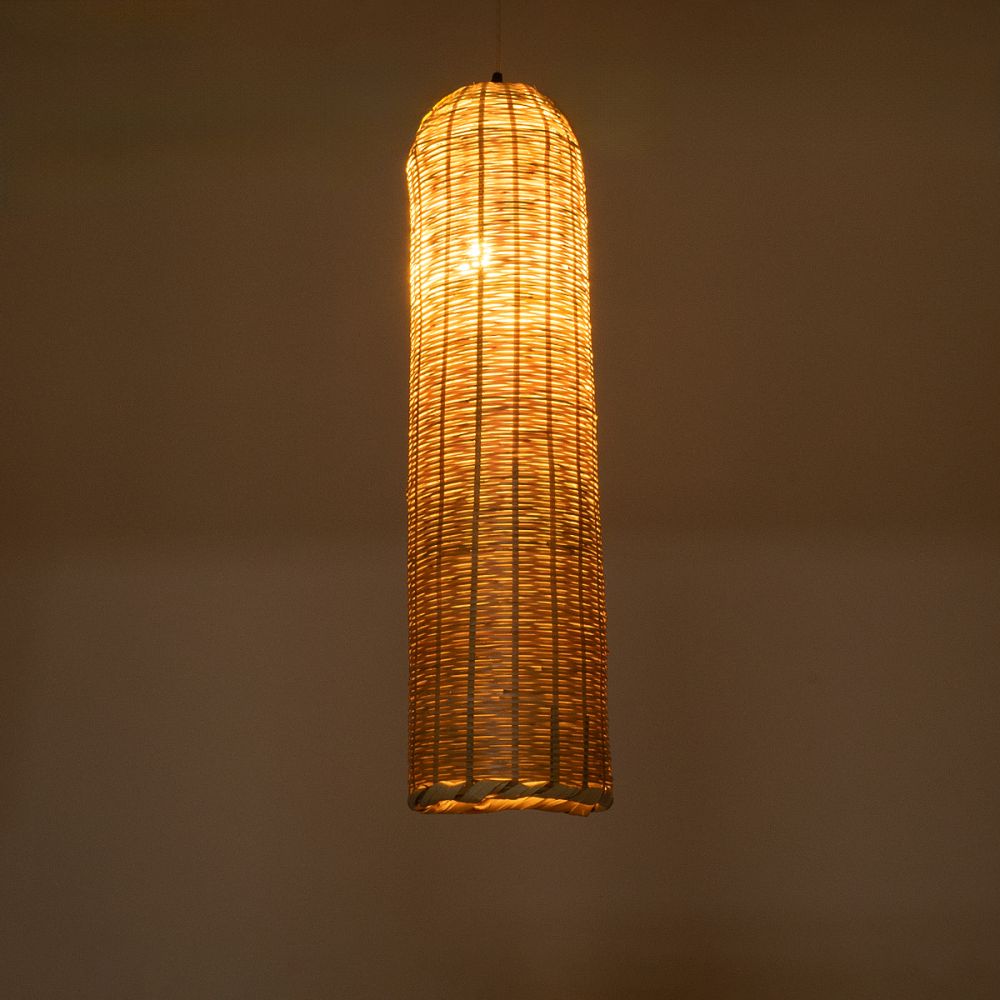 GLOBOSTAR® WAIKIKI 02349 Boho Κρεμαστό Φωτιστικό Οροφής με Ντουί 1 x E27 AC 220-240V IP20 - Μπεζ - Μ20 x Π20 x Υ80cm