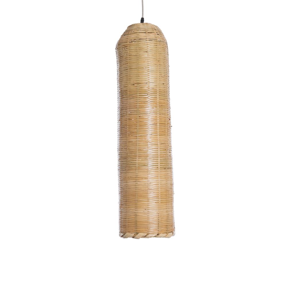 GLOBOSTAR® WAIKIKI 02349 Boho Κρεμαστό Φωτιστικό Οροφής με Ντουί 1 x E27 AC 220-240V IP20 - Μπεζ - Μ20 x Π20 x Υ80cm