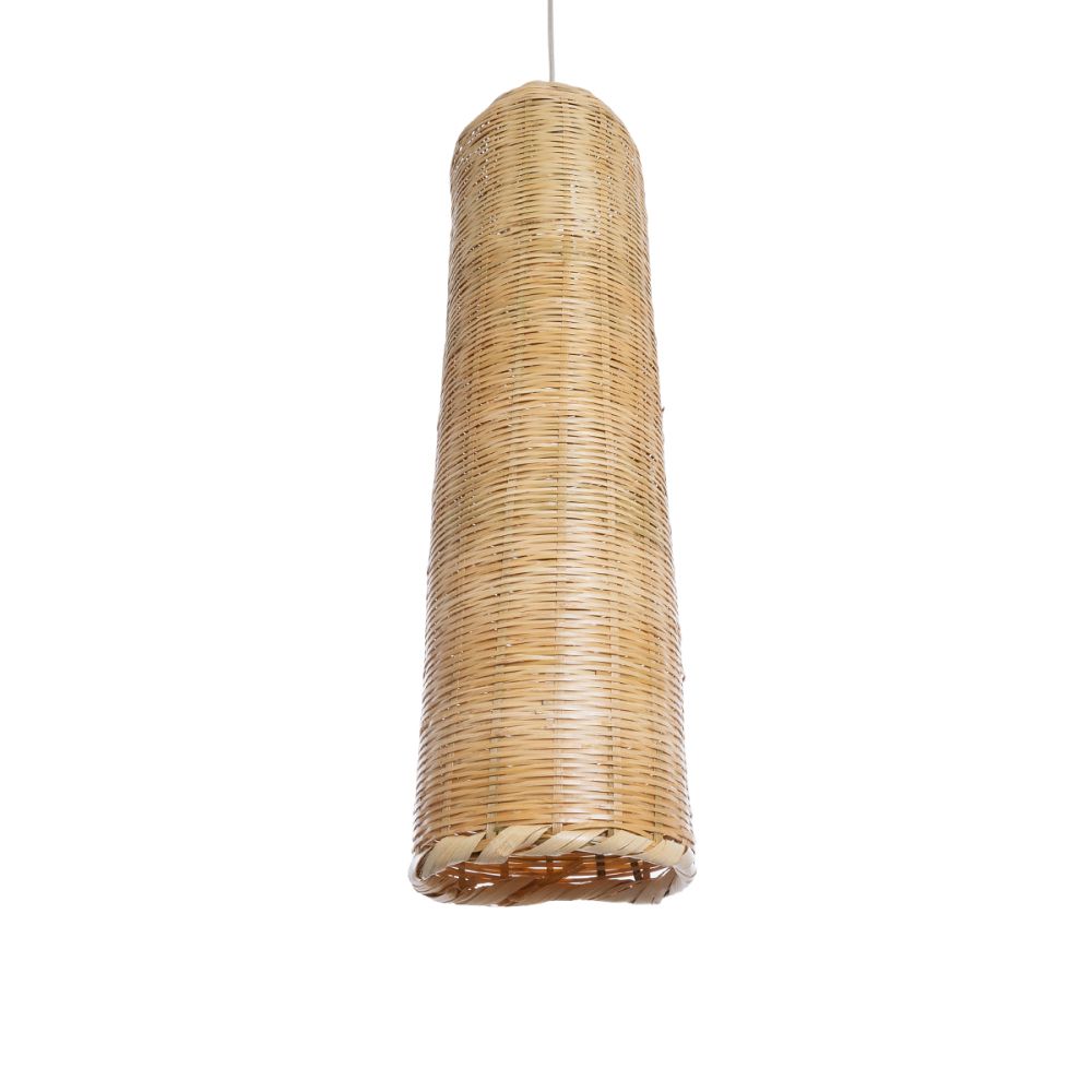 GLOBOSTAR® WAIKIKI 02349 Boho Κρεμαστό Φωτιστικό Οροφής με Ντουί 1 x E27 AC 220-240V IP20 - Μπεζ - Μ20 x Π20 x Υ80cm