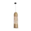 GLOBOSTAR® WAIKIKI 02350 Boho Κρεμαστό Φωτιστικό Οροφής με Ντουί 1 x E27 AC 220-240V IP20 - Μπεζ - Μ20 x Π20 x Υ80cm