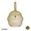 GLOBOSTAR® KENTUCKY 02357 Vintage Κρεμαστό Φωτιστικό Οροφής με Ντουί 1 x E27 AC 220-240V IP20 - Χρυσό - Μ60 x Π60 x Υ90cm