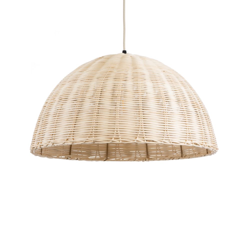 GLOBOSTAR® MONTANA 02378 Boho Κρεμαστό Φωτιστικό Οροφής με Ντουί 1 x E27 AC 220-240V IP20 - Μπεζ - Μ50 x Π50 x Υ25cm