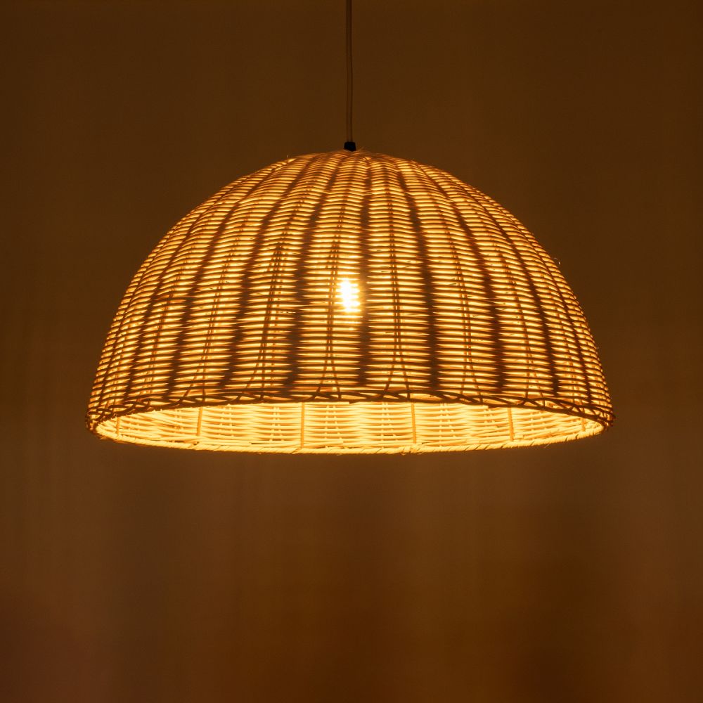 GLOBOSTAR® MONTANA 02378 Boho Κρεμαστό Φωτιστικό Οροφής με Ντουί 1 x E27 AC 220-240V IP20 - Μπεζ - Μ50 x Π50 x Υ25cm