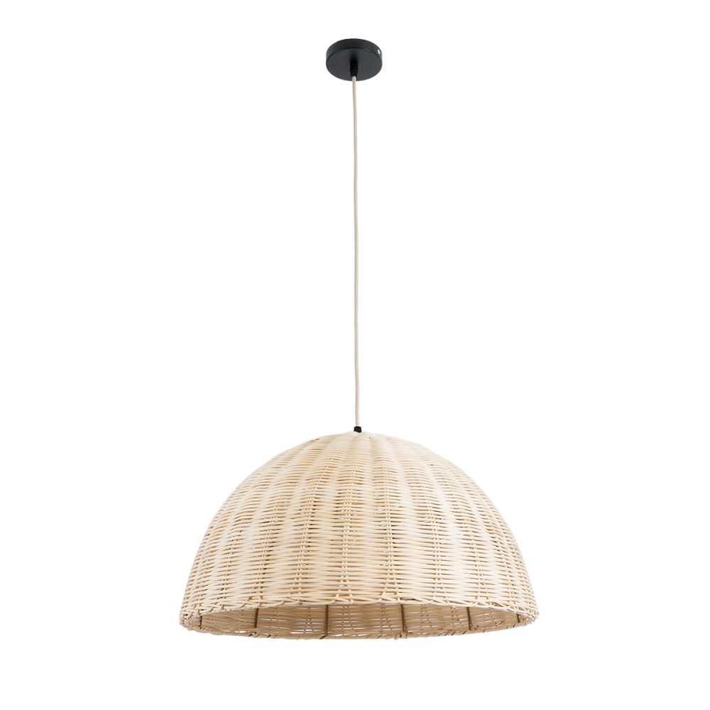 GLOBOSTAR® MONTANA 02378 Boho Κρεμαστό Φωτιστικό Οροφής με Ντουί 1 x E27 AC 220-240V IP20 - Μπεζ - Μ50 x Π50 x Υ25cm