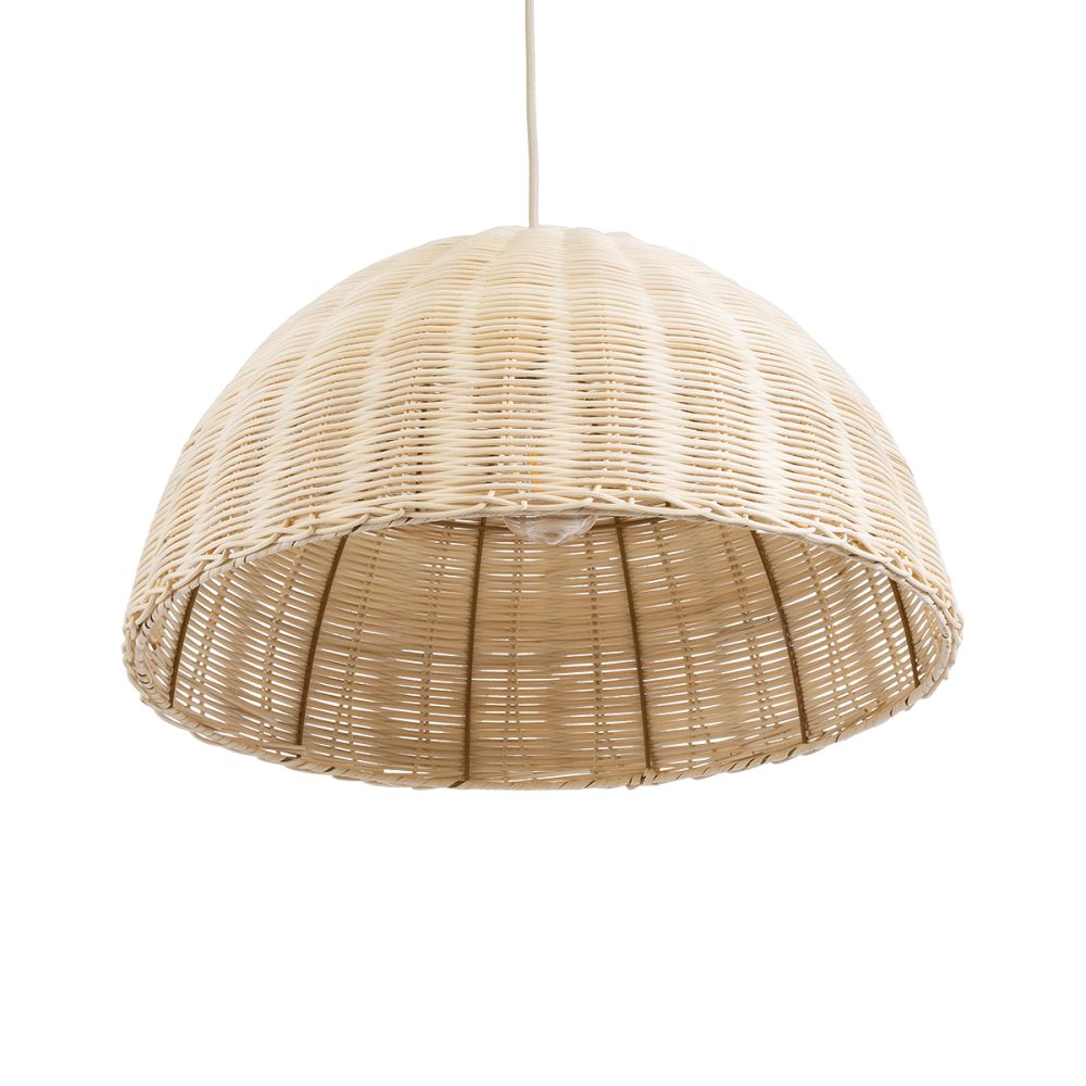GLOBOSTAR® MONTANA 02378 Boho Κρεμαστό Φωτιστικό Οροφής με Ντουί 1 x E27 AC 220-240V IP20 - Μπεζ - Μ50 x Π50 x Υ25cm