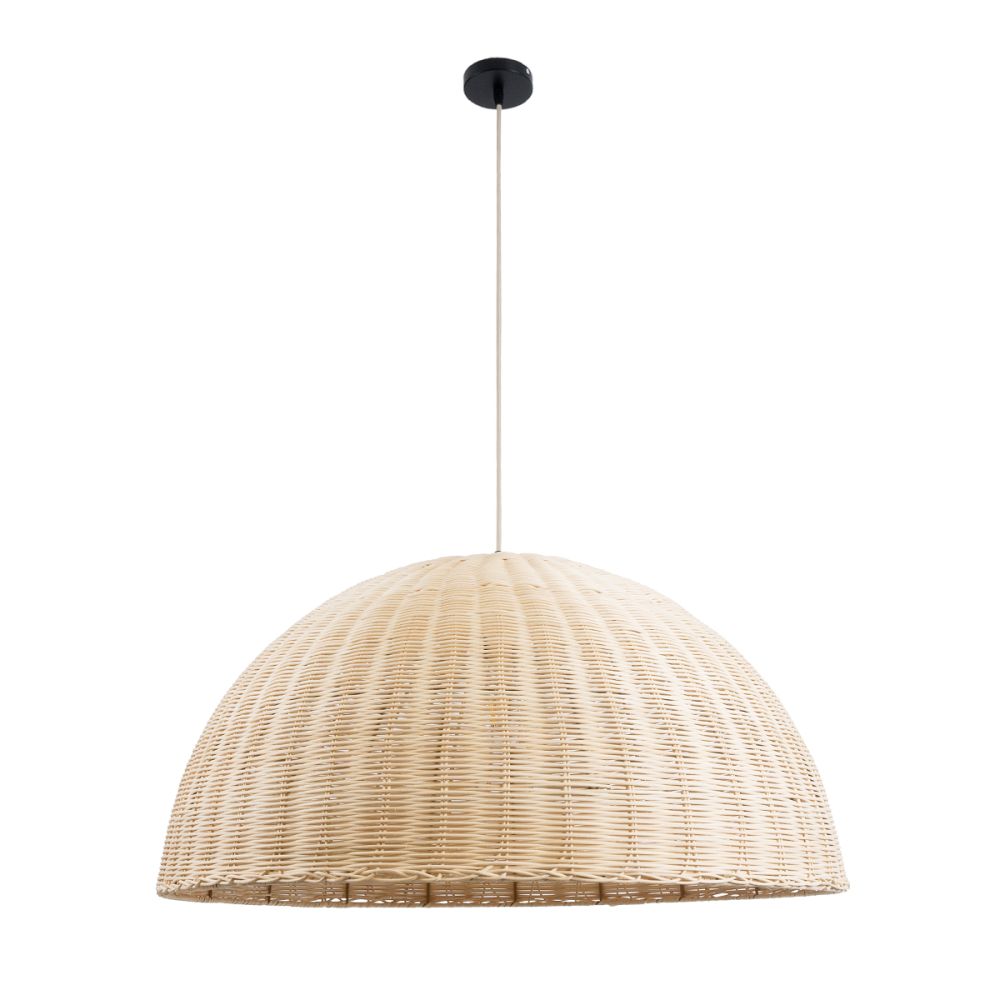 GLOBOSTAR® MONTANA 02379 Boho Κρεμαστό Φωτιστικό Οροφής με Ντουί 1 x E27 AC 220-240V IP20 - Μπεζ - Μ80 x Π80 x Υ40cm