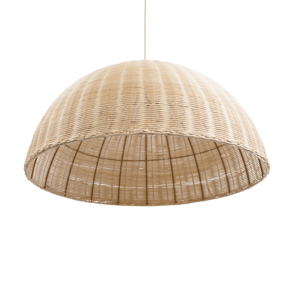 GLOBOSTAR® MONTANA 02379 Boho Κρεμαστό Φωτιστικό Οροφής με Ντουί 1 x E27 AC 220-240V IP20 - Μπεζ - Μ80 x Π80 x Υ40cm