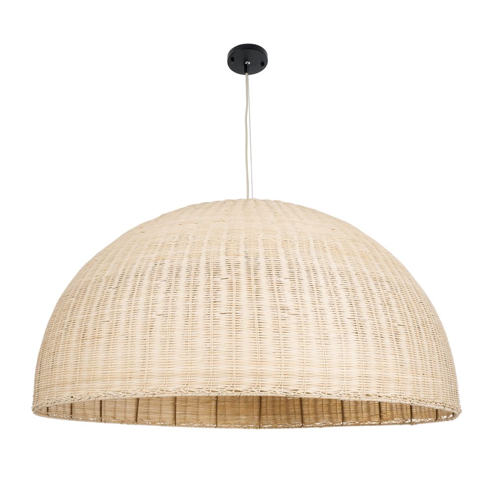 GLOBOSTAR® MONTANA 02380 Boho Κρεμαστό Φωτιστικό Οροφής με Ντουί 1 x E27 AC 220-240V IP20 - Μπεζ - Μ120 x Π120 x Υ60cm