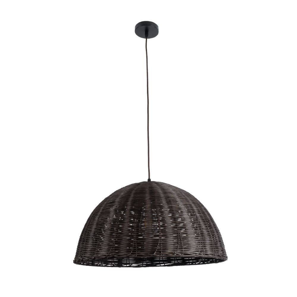 GLOBOSTAR® MONTANA 02381 Boho Κρεμαστό Φωτιστικό Οροφής με Ντουί 1 x E27 AC 220-240V IP20 - Καφέ - Μ50 x Π50 x Υ25cm
