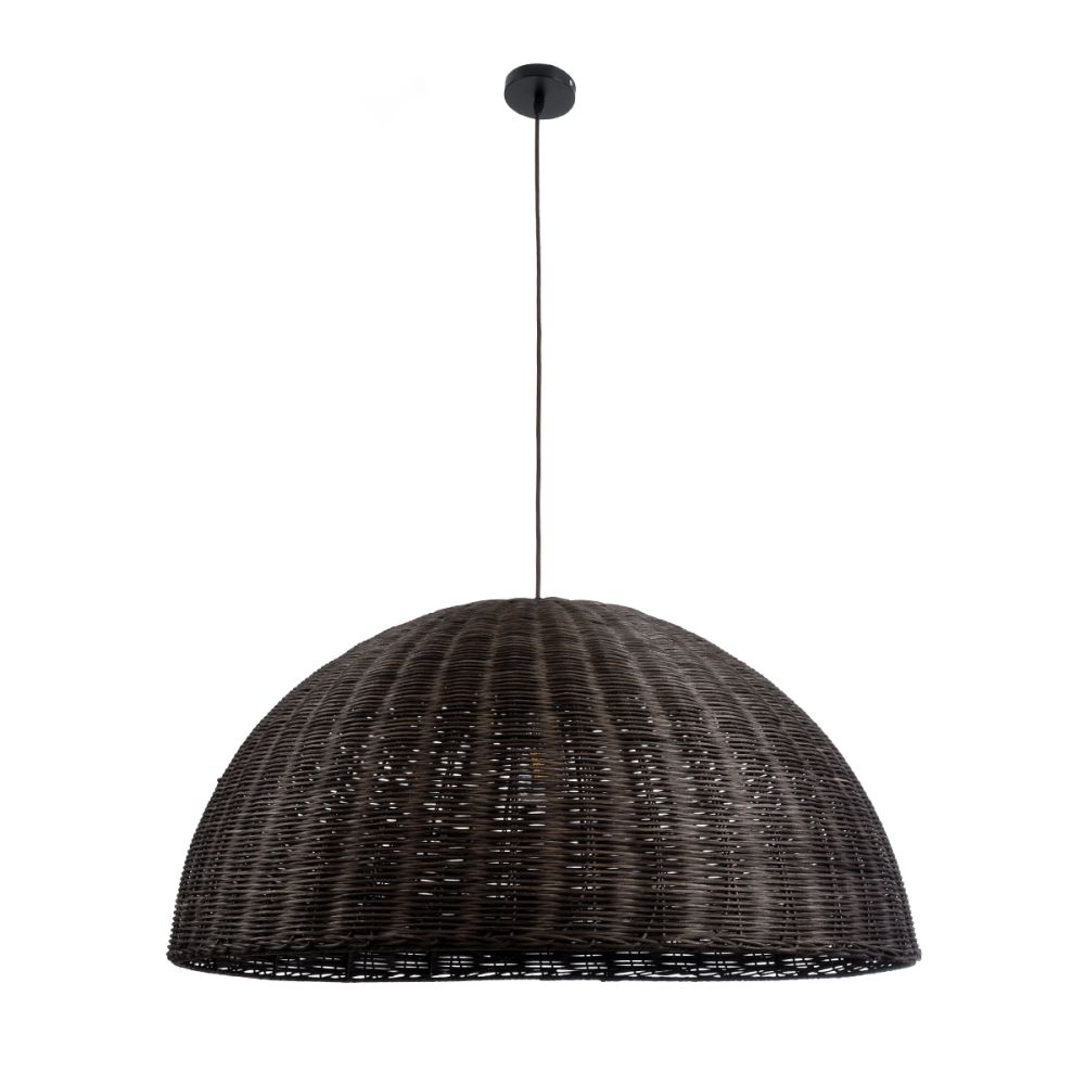 GLOBOSTAR® MONTANA 02382 Boho Κρεμαστό Φωτιστικό Οροφής με Ντουί 1 x E27 AC 220-240V IP20 - Καφέ - Μ80 x Π80 x Υ40cm