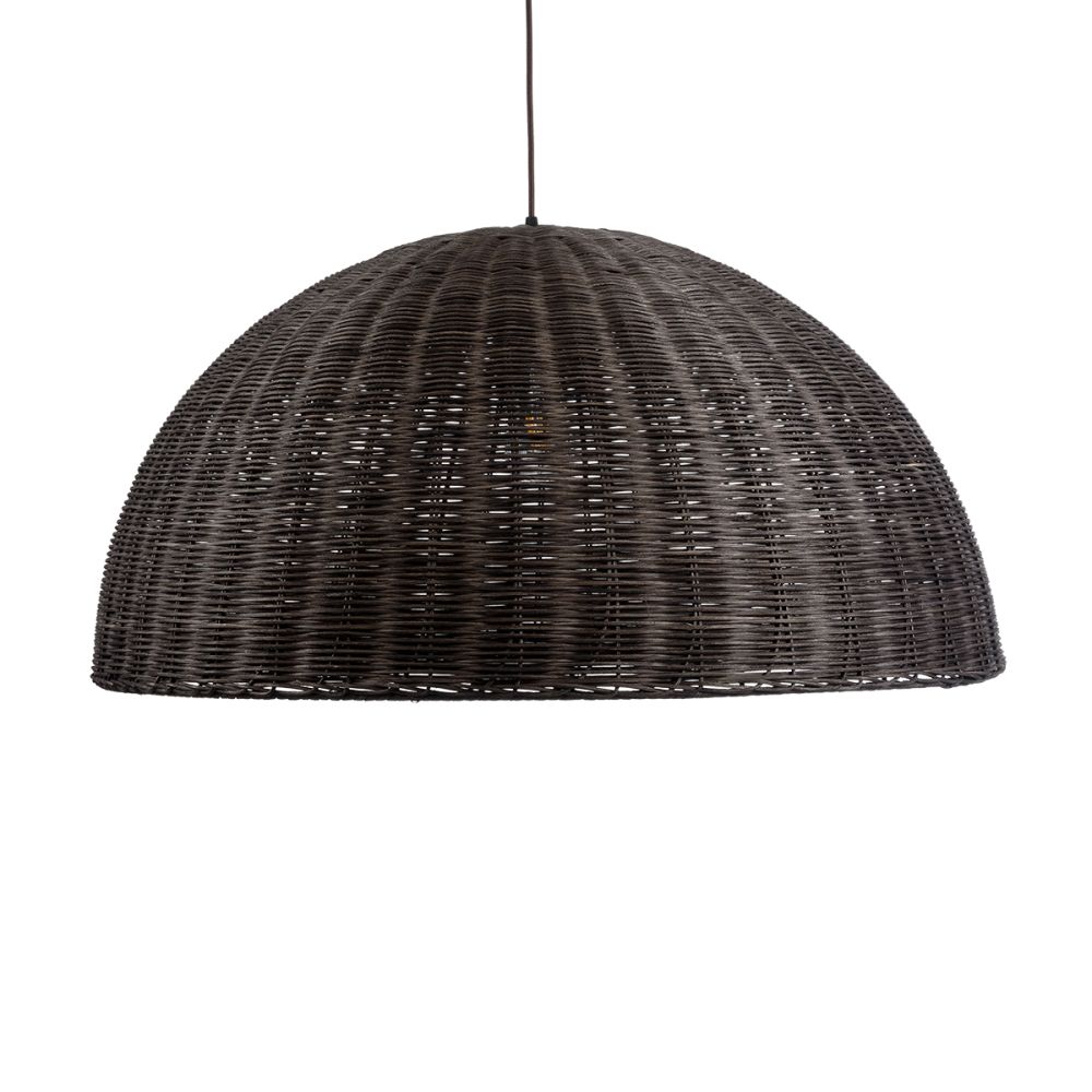 GLOBOSTAR® MONTANA 02382 Boho Κρεμαστό Φωτιστικό Οροφής με Ντουί 1 x E27 AC 220-240V IP20 - Καφέ - Μ80 x Π80 x Υ40cm