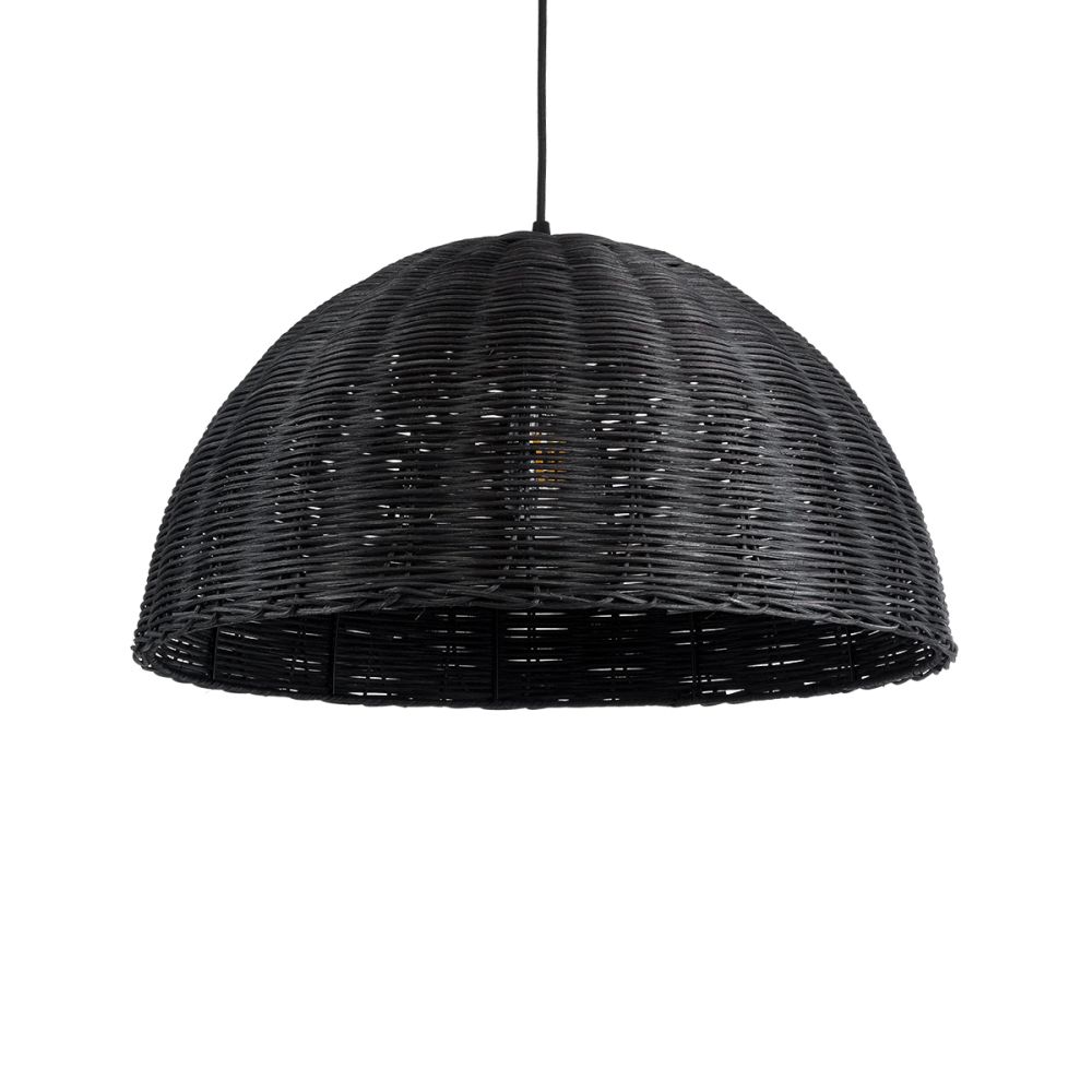 GLOBOSTAR® MONTANA 02383 Boho Κρεμαστό Φωτιστικό Οροφής με Ντουί 1 x E27 AC 220-240V IP20 - Μαύρο - Μ50 x Π50 x Υ25cm