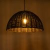 GLOBOSTAR® MONTANA 02383 Boho Κρεμαστό Φωτιστικό Οροφής με Ντουί 1 x E27 AC 220-240V IP20 - Μαύρο - Μ50 x Π50 x Υ25cm