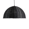 GLOBOSTAR® MONTANA 02383 Boho Κρεμαστό Φωτιστικό Οροφής με Ντουί 1 x E27 AC 220-240V IP20 - Μαύρο - Μ50 x Π50 x Υ25cm
