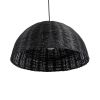 GLOBOSTAR® MONTANA 02383 Boho Κρεμαστό Φωτιστικό Οροφής με Ντουί 1 x E27 AC 220-240V IP20 - Μαύρο - Μ50 x Π50 x Υ25cm
