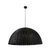 GLOBOSTAR® MONTANA 02384 Boho Κρεμαστό Φωτιστικό Οροφής με Ντουί 1 x E27 AC 220-240V IP20 - Μαύρο - Μ80 x Π80 x Υ40cm