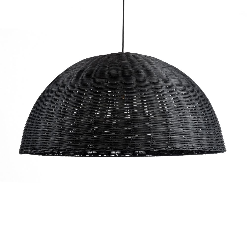 GLOBOSTAR® MONTANA 02384 Boho Κρεμαστό Φωτιστικό Οροφής με Ντουί 1 x E27 AC 220-240V IP20 - Μαύρο - Μ80 x Π80 x Υ40cm