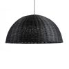GLOBOSTAR® MONTANA 02384 Boho Κρεμαστό Φωτιστικό Οροφής με Ντουί 1 x E27 AC 220-240V IP20 - Μαύρο - Μ80 x Π80 x Υ40cm