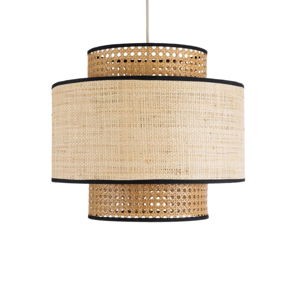 GLOBOSTAR® BRAVADO 02386 Boho Κρεμαστό Φωτιστικό Οροφής με Ντουί 1 x E27 AC 220-240V IP20 - Μπεζ - Μ40 x Π40 x Υ35cm