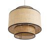 GLOBOSTAR® BRAVADO 02386 Boho Κρεμαστό Φωτιστικό Οροφής με Ντουί 1 x E27 AC 220-240V IP20 - Μπεζ - Μ40 x Π40 x Υ35cm