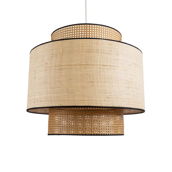 GLOBOSTAR® BRAVADO 02387 Boho Κρεμαστό Φωτιστικό Οροφής με Ντουί 1 x E27 AC 220-240V IP20 - Μπεζ - Μ70 x Π70 x Υ58cm