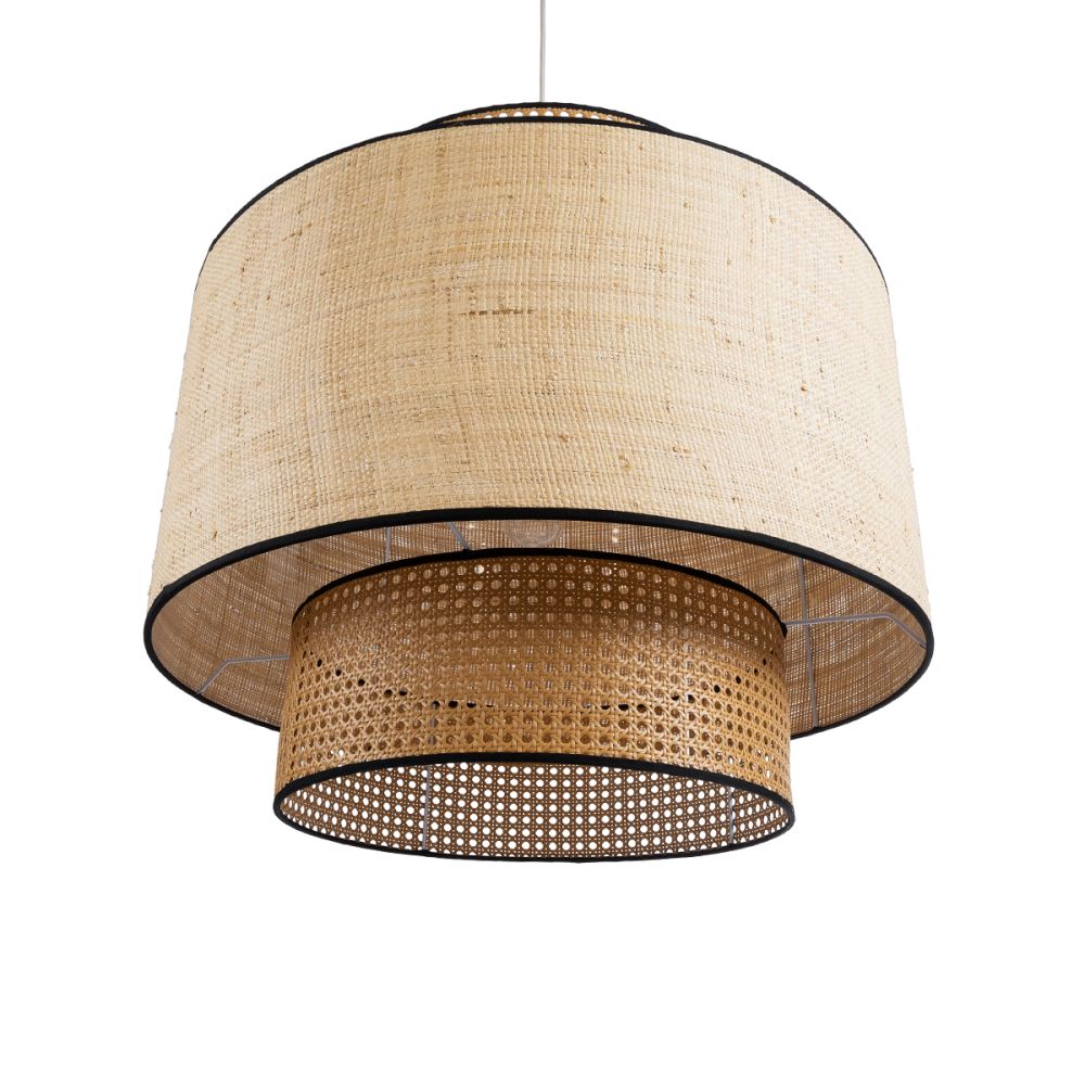 GLOBOSTAR® BRAVADO 02387 Boho Κρεμαστό Φωτιστικό Οροφής με Ντουί 1 x E27 AC 220-240V IP20 - Μπεζ - Μ70 x Π70 x Υ58cm