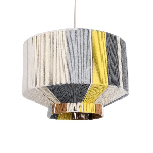 GLOBOSTAR® SALERNO 02388 Boho Κρεμαστό Φωτιστικό Οροφής με Ντουί 1 x E27 AC 220-240V IP20 - Πολύχρωμο - Μ40 x Π40 x Υ35cm