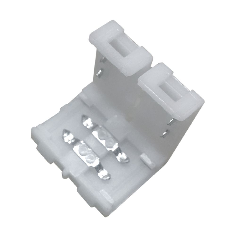 GLOBOSTAR® STRIPCON 02550 Ταχυσύνδεσμος για Μονόχρωμη Ταινία LED 8mm σε 8mm IP20 - Λευκό - Μ1.3 x Π0.9 x Υ0.2cm