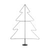 GLOBOSTAR® XMAS-TREE-BIG Χριστουγεννιάτικο Διακοσμητικό Φωτιστικό LED 27.3W 1092lm 360° AC 220-240V Αδιάβροχο IP65 Θερμό Λευκό 2700K  - Μαύρο & Διάφανο - Μ134 x Π25 x Υ188cm - 2 Χρόνια Εγγύηση