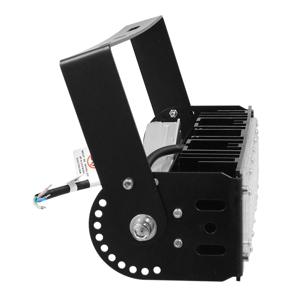 GLOBOSTAR® GOLIATH 90100-1 Προβολέας για Γήπεδα Tennis & Ποδοσφαίρου 5x5 LED 50W 7500lm 75°x135° SDCM<5 Fish Eye Lens AC 220-240V Αδιάβροχο IP65 IK08 Φυσικό Λευκό 5000K - Lumileds SMD Chip & Mean Well Driver - Μαύρο Ματ - Μ32 x Π12 x Υ9cm - 5 Χ