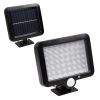 GLOBOSTAR® ZETA 71458 Προβολέας με Ανιχνευτή PIR / Αισθητήρα Κίνησης LED 10W 400lm 120° DC 5V με Φωτοβολταϊκό Panel 5V 1W & Επαναφορτιζόμενη Μπαταρία Li-ion 3.2V 2400mAh Αδιάβροχο IP65 Ψυχρό Λευκό 6000K - Sanan SMD Chip - Μαύρο - Μ15 x Π3.5 x Υ13cm - 