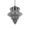 GLOBOSTAR® CORTE 206-0028 Μοντέρνο Κρεμαστό Φωτιστικό Οροφής με Ντουί 1 x E27 AC 220-240V IP20 - Μαύρο Φιμέ - Μ25 x Π25 x Υ30cm