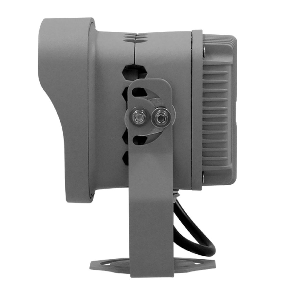 GLOBOSTAR® FLOODXENA 05015 Προβολέας Σποτ Wall Washer LED 12W 1440lm 10° AC 220-240V Αδιάβροχο IP65 Ψυχρό Λευκό 6000K - Bridgelux SMD Chip - Γκρι Ανθρακί - Μ13.5 x Π11 x Υ15cm - 3 Χρόνια Εγγύηση