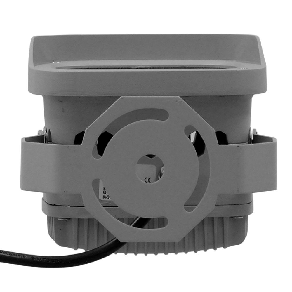 GLOBOSTAR® FLOODXENA 05015 Προβολέας Σποτ Wall Washer LED 12W 1440lm 10° AC 220-240V Αδιάβροχο IP65 Ψυχρό Λευκό 6000K - Bridgelux SMD Chip - Γκρι Ανθρακί - Μ13.5 x Π11 x Υ15cm - 3 Χρόνια Εγγύηση