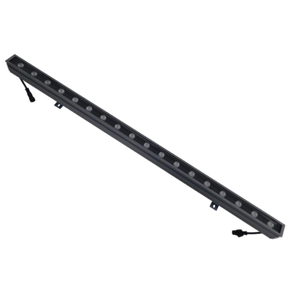 GLOBOSTAR® WASHER-MOZA 05107 Μπάρα Φωτισμού Wall Washer LED 24W 2400lm 10-30° DC 24V Αδιάβροχο IP66 RGB Dimmable - Γκρι Ανθρακί - Μ100 x Π4 x Υ5cm - 3 Χρόνια Εγγύηση