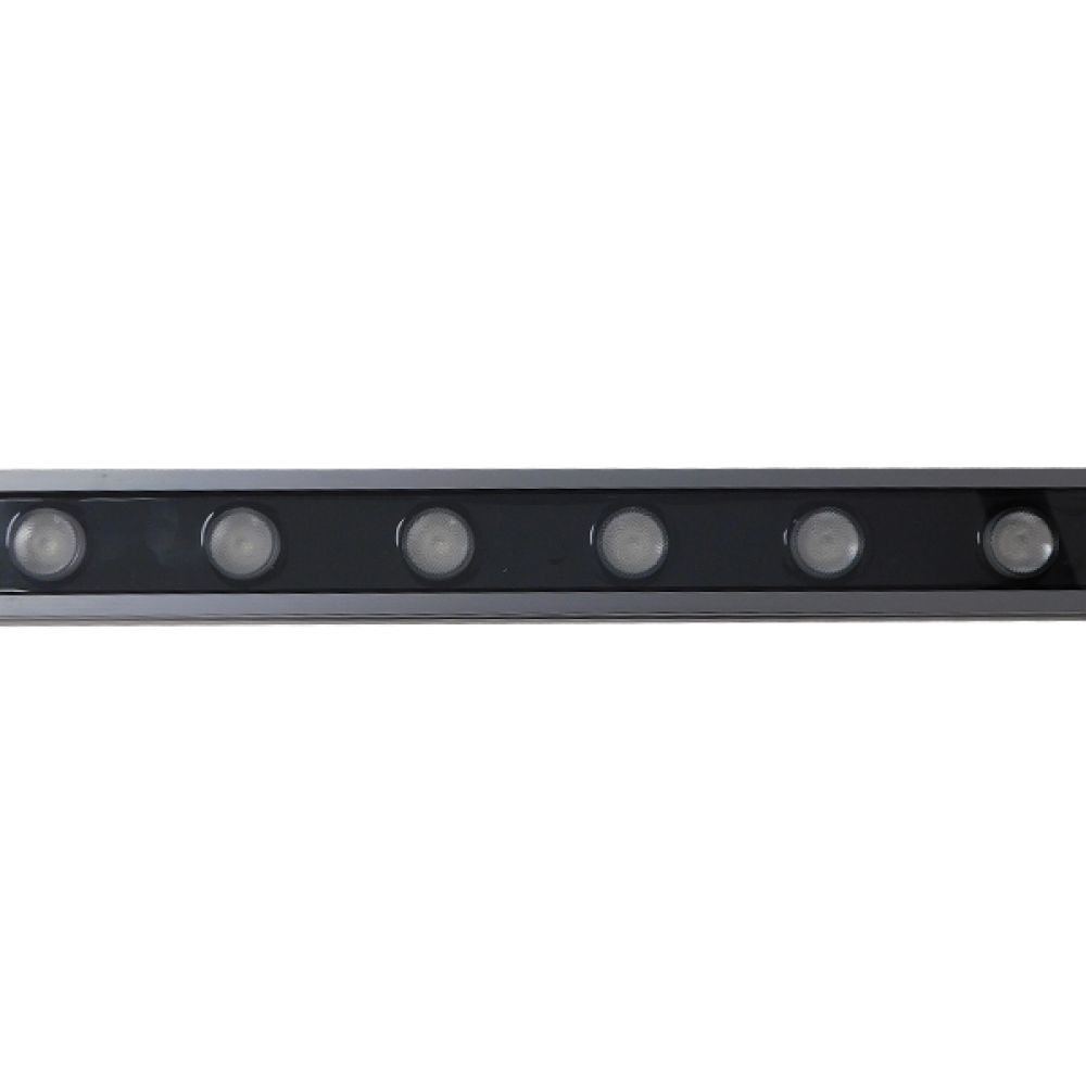 GLOBOSTAR® WASHER-MOZA 05107 Μπάρα Φωτισμού Wall Washer LED 24W 2400lm 10-30° DC 24V Αδιάβροχο IP66 RGB Dimmable - Γκρι Ανθρακί - Μ100 x Π4 x Υ5cm - 3 Χρόνια Εγγύηση