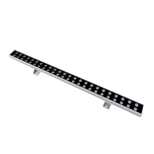 GLOBOSTAR® WASHER-MOZA 05114 Μπάρα Φωτισμού Wall Washer LED 48W 4800lm 10-30° DC 24V Αδιάβροχο IP66 RGB Dimmable - Γκρι Ανθρακί - Μ100 x Π6.5 x Υ6.6cm - 3 Χρόνια Εγγύηση