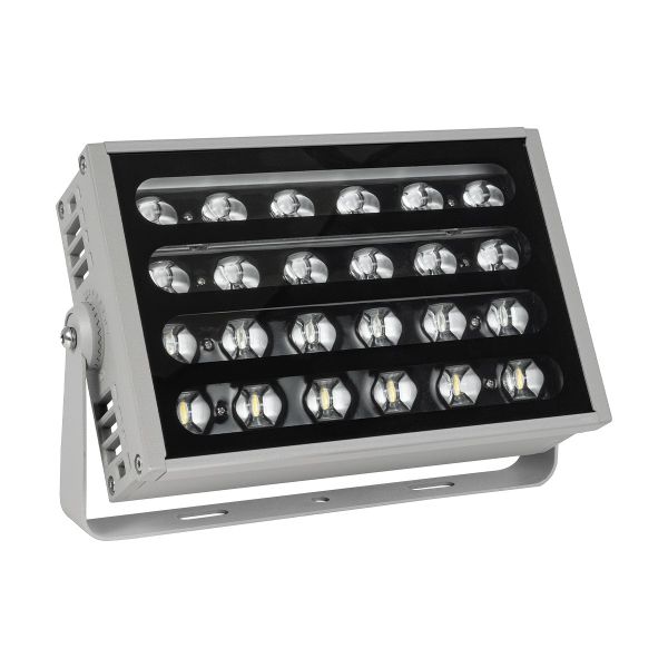 GLOBOSTAR® FLOODKENA 999-0274 Προβολέας Σποτ Wall Washer LED 40W 3400lm 120° AC 220-240V Αδιάβροχο IP67 Πολύχρωμο RGBW - Bridgelux SMD Chip - Γκρι Ανθρακί - Μ24.5 x Π6 x Υ16.3cm - 3 Χρόνια Εγγύηση