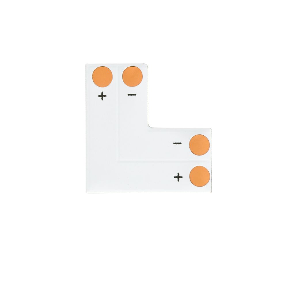 GLOBOSTAR® STRIPCON 70705 L Σύνδεσμος για Μονόχρωμη Ταινία LED 10mm σε 10mm IP20 - Λευκό - Μ2 x Π2 x Υ0.1cm