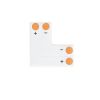 GLOBOSTAR® STRIPCON 70705 L Σύνδεσμος για Μονόχρωμη Ταινία LED 10mm σε 10mm IP20 - Λευκό - Μ2 x Π2 x Υ0.1cm