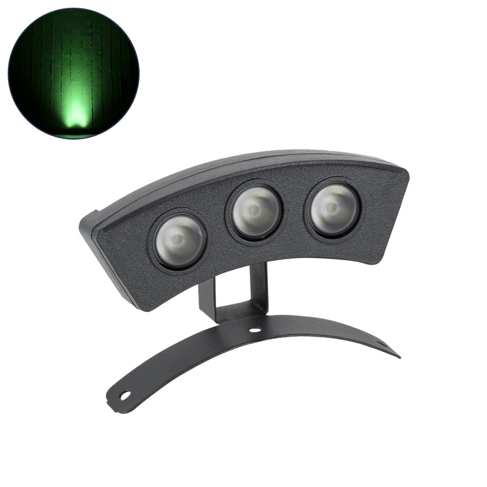 GLOBOSTAR® TREEPLANTE 90517 Κυρτή Μπάρα Φωτισμού Wall Washer για Φυτά - Δέντρα LED 3W 255lm 15° DC 24V Αδιάβροχο IP67 Πράσινο Dimmable - Bridgelux SMD Chip - Γκρι Ανθρακί - Μ11 x Π3 x Υ8.2cm - 3 Χρόνια Εγγύηση