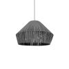 GLOBOSTAR® NUI 205-0066 Boho Κρεμαστό Φωτιστικό Οροφής με Ντουί 1 x E27 AC 220-240V IP20 - Γκρι - M60 x Π60 x Υ41cm
