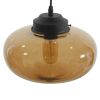 GLOBOSTAR® QUINN 01029 Vintage Κρεμαστό Φωτιστικό Οροφής με Ντουί 1 x E27 AC 220-240V IP20 - Μελί & Μαύρο - Μ26 x Π26 x Υ20cm