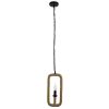 GLOBOSTAR® LINDELL 10001110 Vintage Κρεμαστό Φωτιστικό Οροφής με Ντουί 1 x E14 AC 220-240V IP20 - Μπεζ & Μαύρο - Μ18 x Π18 x Υ33cm