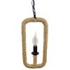 GLOBOSTAR® LINDELL 10001110 Vintage Κρεμαστό Φωτιστικό Οροφής με Ντουί 1 x E14 AC 220-240V IP20 - Μπεζ & Μαύρο - Μ18 x Π18 x Υ33cm